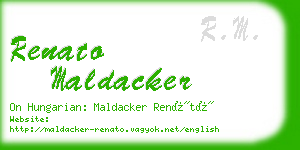 renato maldacker business card